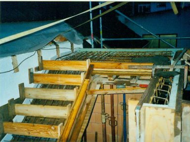 Foto vom Bau einer Treppe